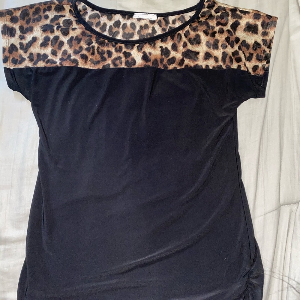 Black and Leopard print shirt